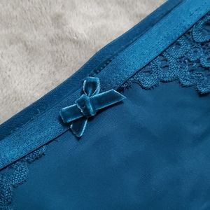 Real Blue Thong With Lace Detail (unworn)